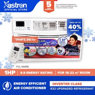 astron inverter class 1hp aircon with remote window type air