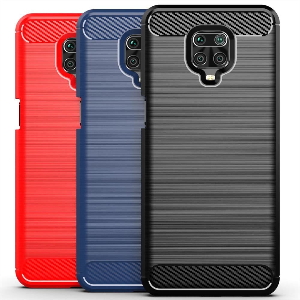 Redmi Note 9S / Note 9 Pro Case Carbon Fiber Brushed Soft TPU Shock ...