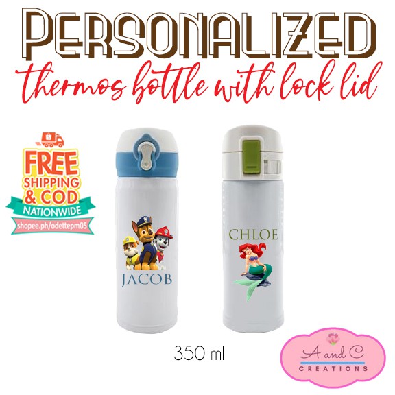 personalized thermos water bottles