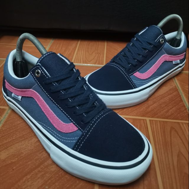 vans old skool pro sky captain pink
