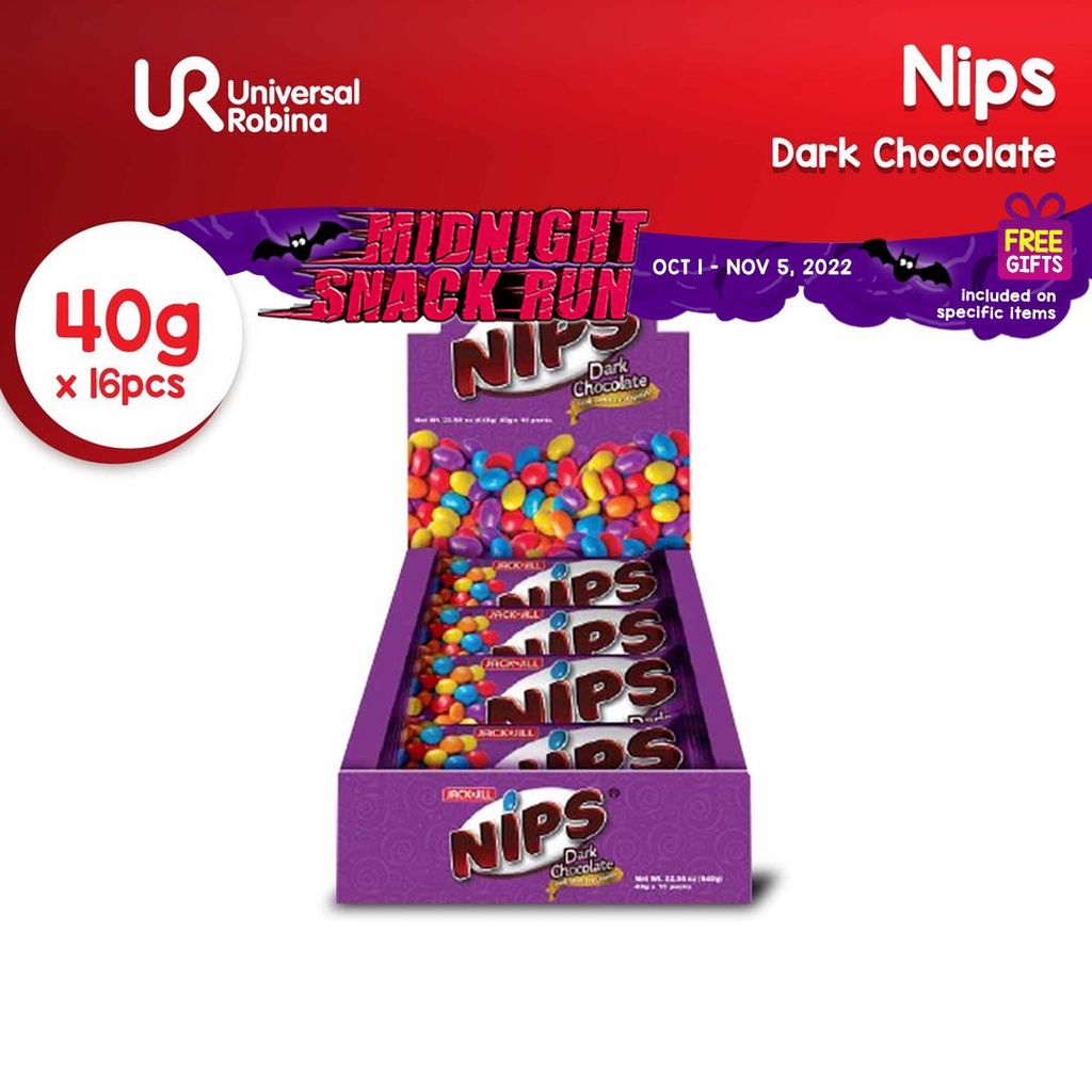 Nips Dark Chocolate (40g x 16) Shopee Philippines