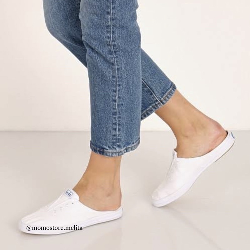 KEDS Moxie Mule Seasonal Solids White Branded Original Store | Shopee ...