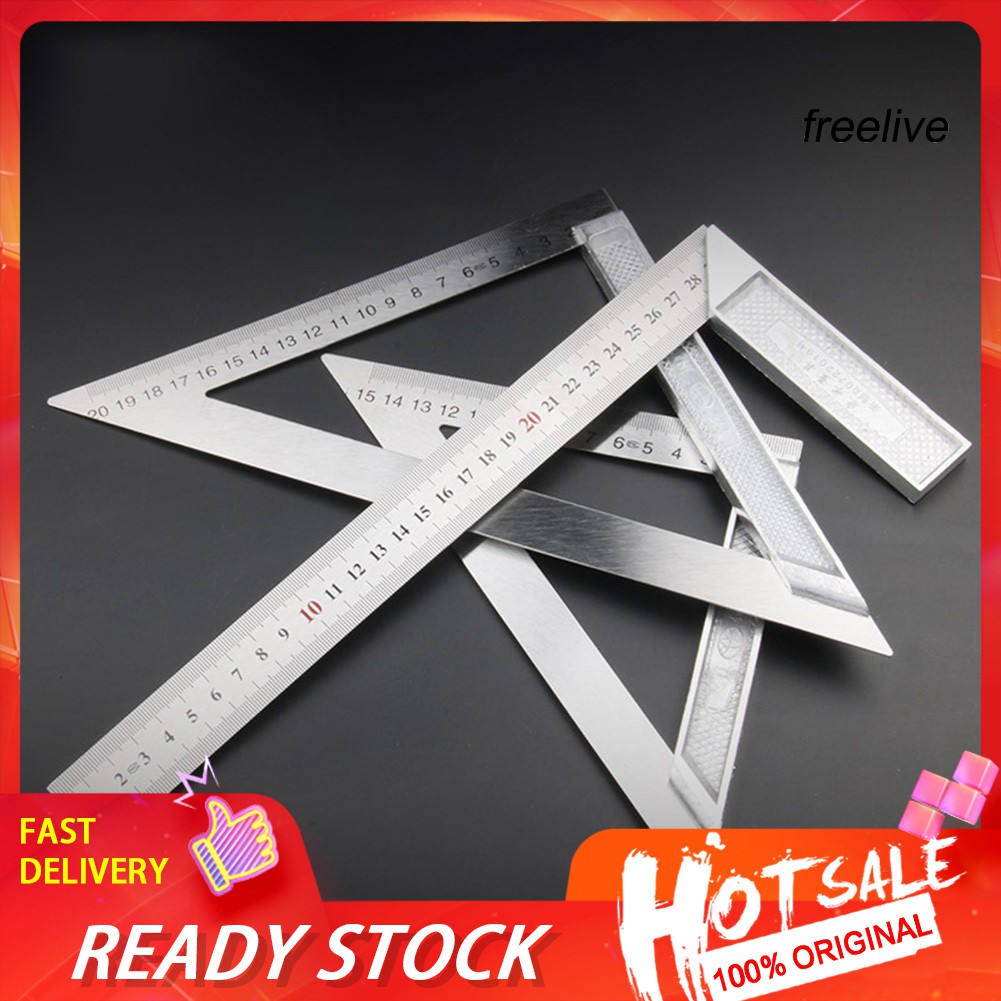 Ready Stock♣0 2030cm Portable Multifuntional Trianglel Shape Square Ruler Measuring Tool 3761