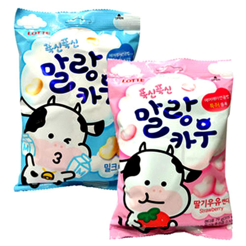 LOTTE MALANG COW MILK / STRAWBERRY FLAVOR KOREAN SNACK 79g | Shopee ...