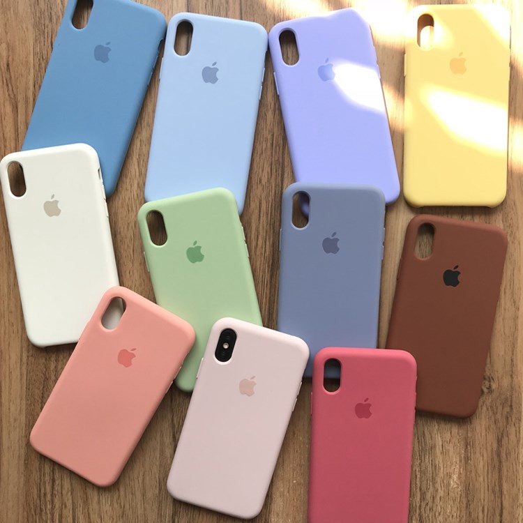 12 Colors Original Liquid Silicone Candy Color Case For Iphone 11