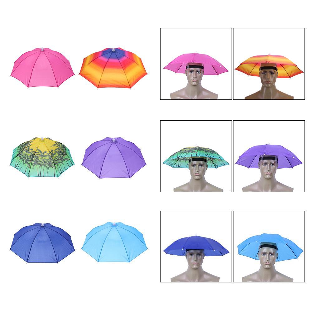 purple umbrella hat