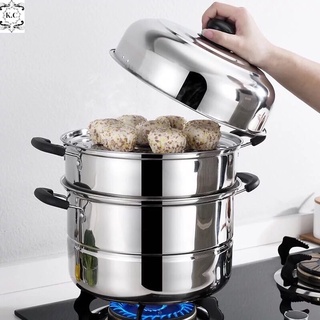 K.C☆Good Quality☆Steamer 3-2 Layer Siomai Steamer Stainless Steel Cooking Pot Kitchenware