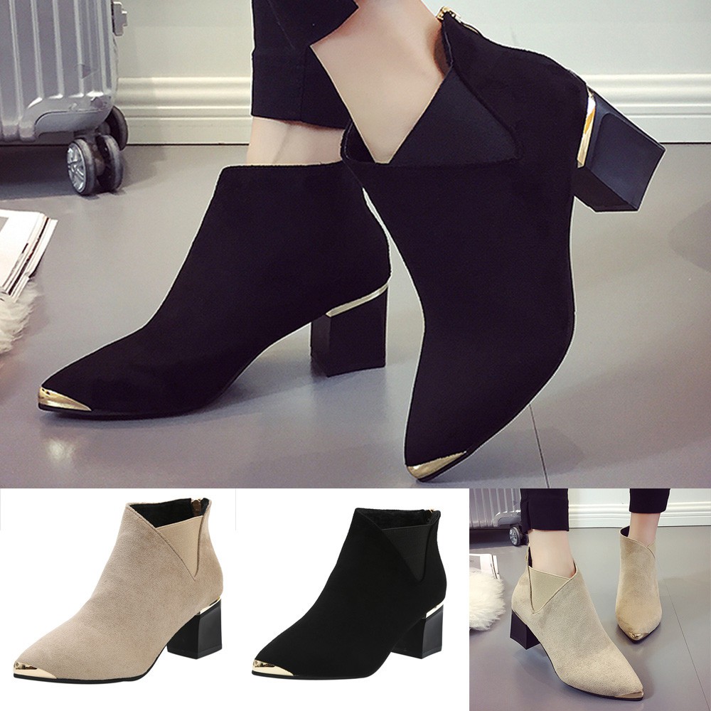pointed toe boot heels