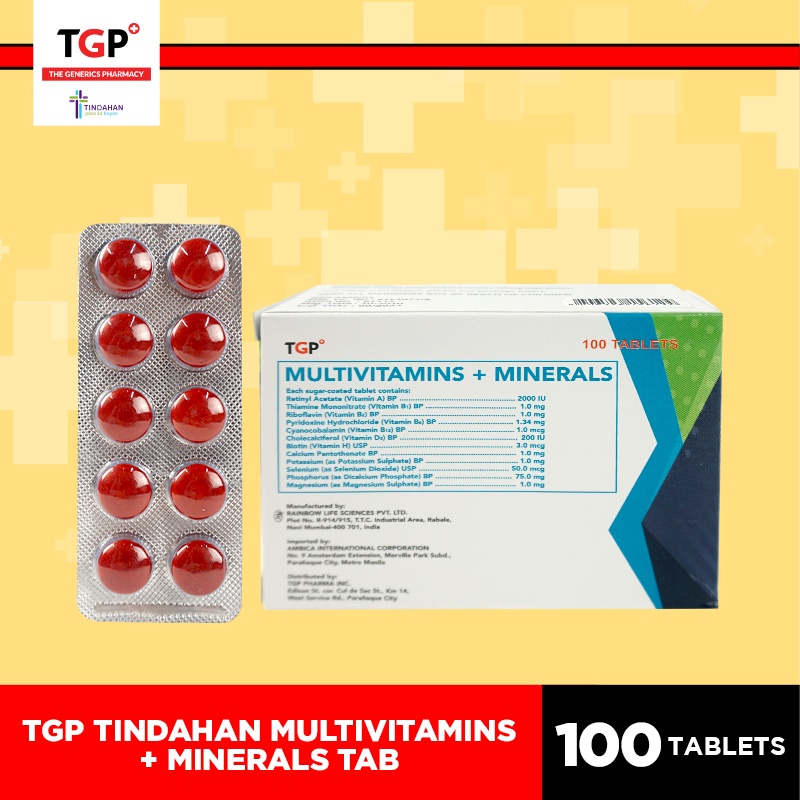 TGP Tindahan Multivitamins+Minerals 100 Tablets (Protection and