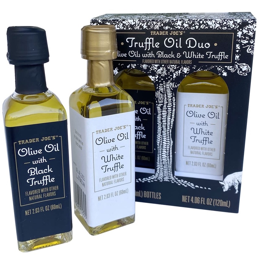 TRADER JOE's Truffle Oil Duo Olive Oils with Black & White Truffle (2