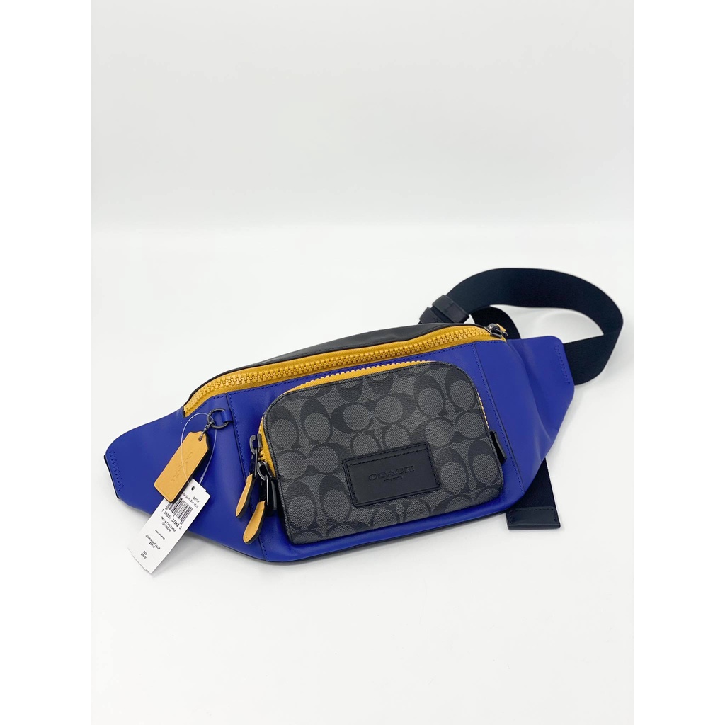 Coach Track Belt Bag In Colorblock Signature Canvas Shopee Philippines