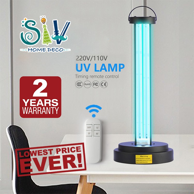 Siv Black Metal Uvc Lamp Steriliazer Uv Light 36w Uv Ozone With Delayer 10 Second Killing 99 Virus Shopee Philippines