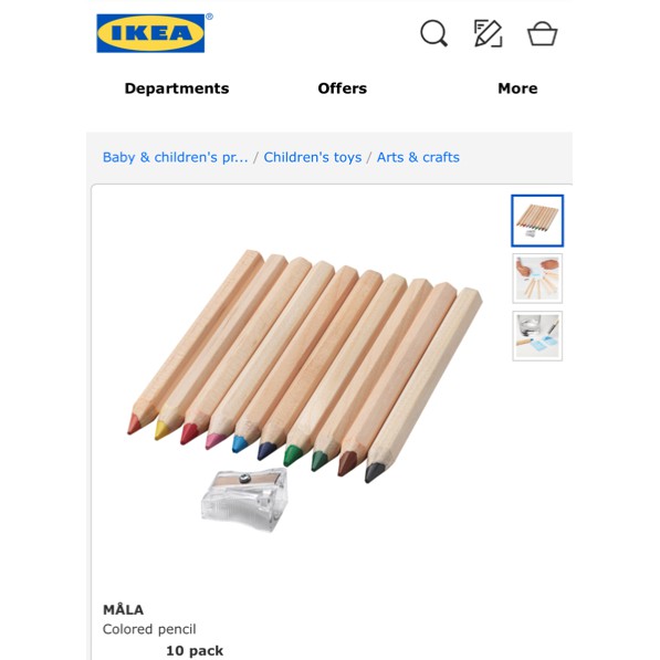 ikea colored pencils