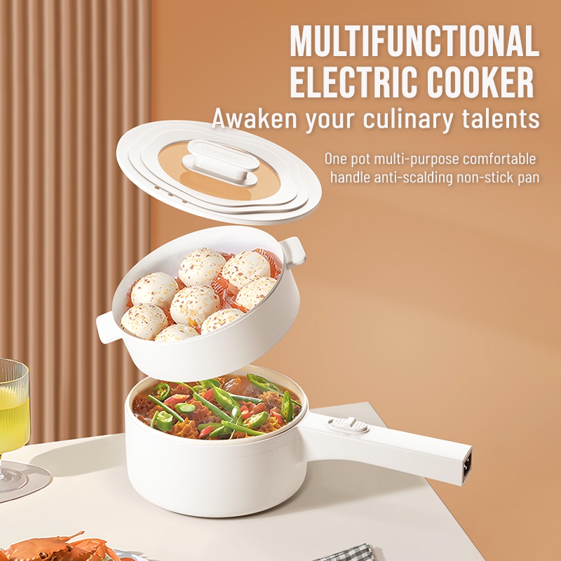 Dreepor Mini Rice Cooker Multifunctional Electric Non Stick Hot Pot 1