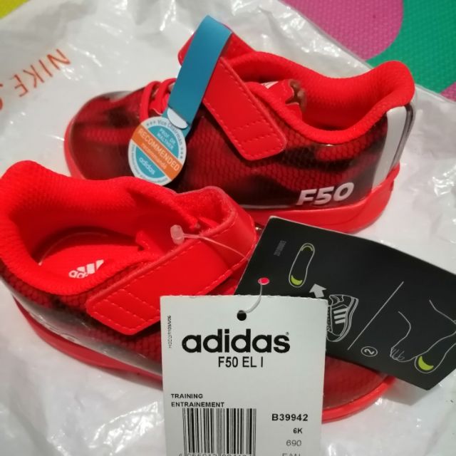 infant red adidas trainers