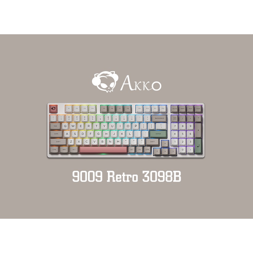 AKKO 9009 Retro 3098B MULTI-MODE WIRELESS KEYBOARD | Shopee Philippines