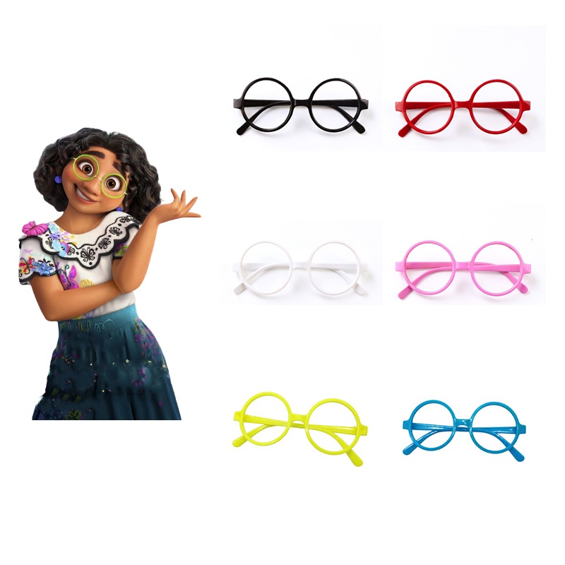 Encanto Mirabel Round Glasses Frame Cosplay Children Portable Cute