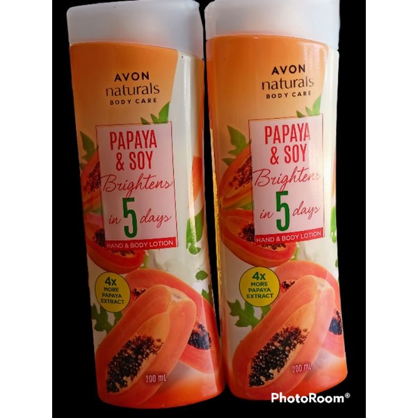 Avon hand and body lotion NATURALS BODY CARE ( PAPAYA AND SOY) Shopee