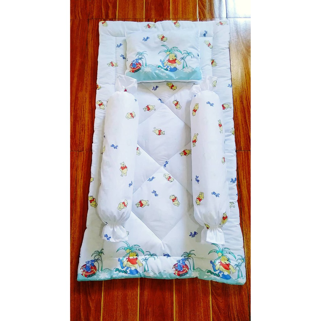 Made To Order Baby Comforter Set A White Blue Pooh Bear Bangkok