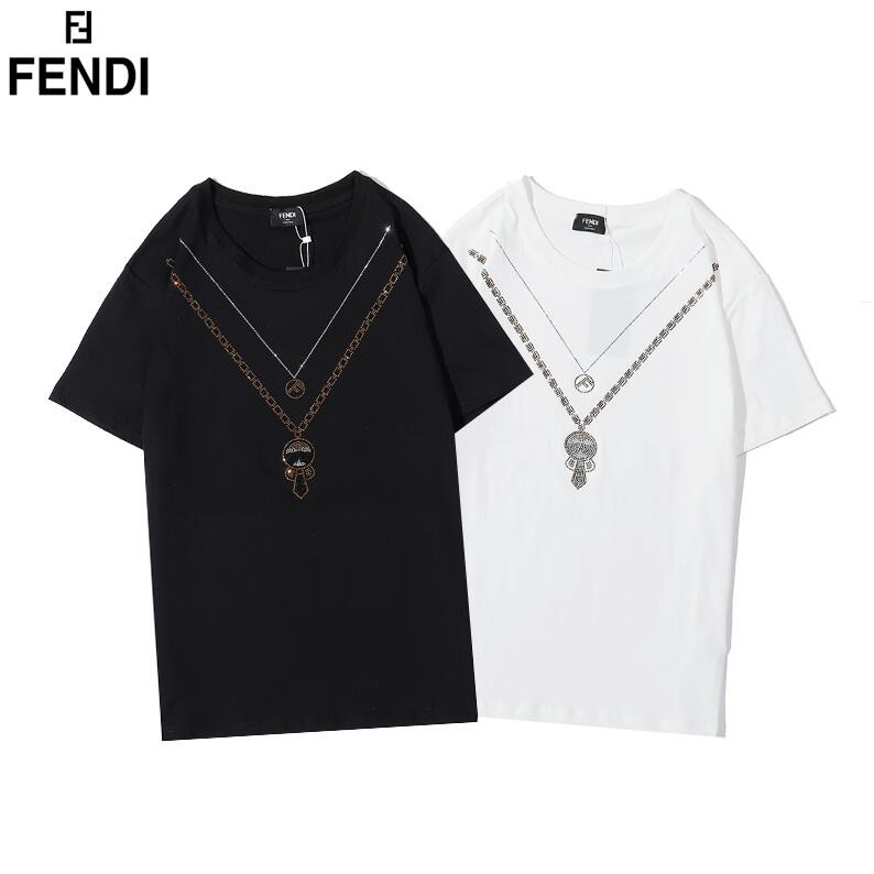 fendi black and white t shirt