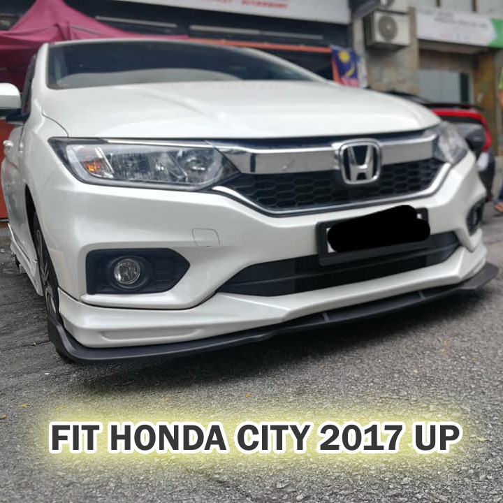 Xhqp Fs005 2017 2020 Honda City Front Lip 3 Pcs Splitters Matte Black Front Bumper Chin Lip Diffuser Shopee Philippines