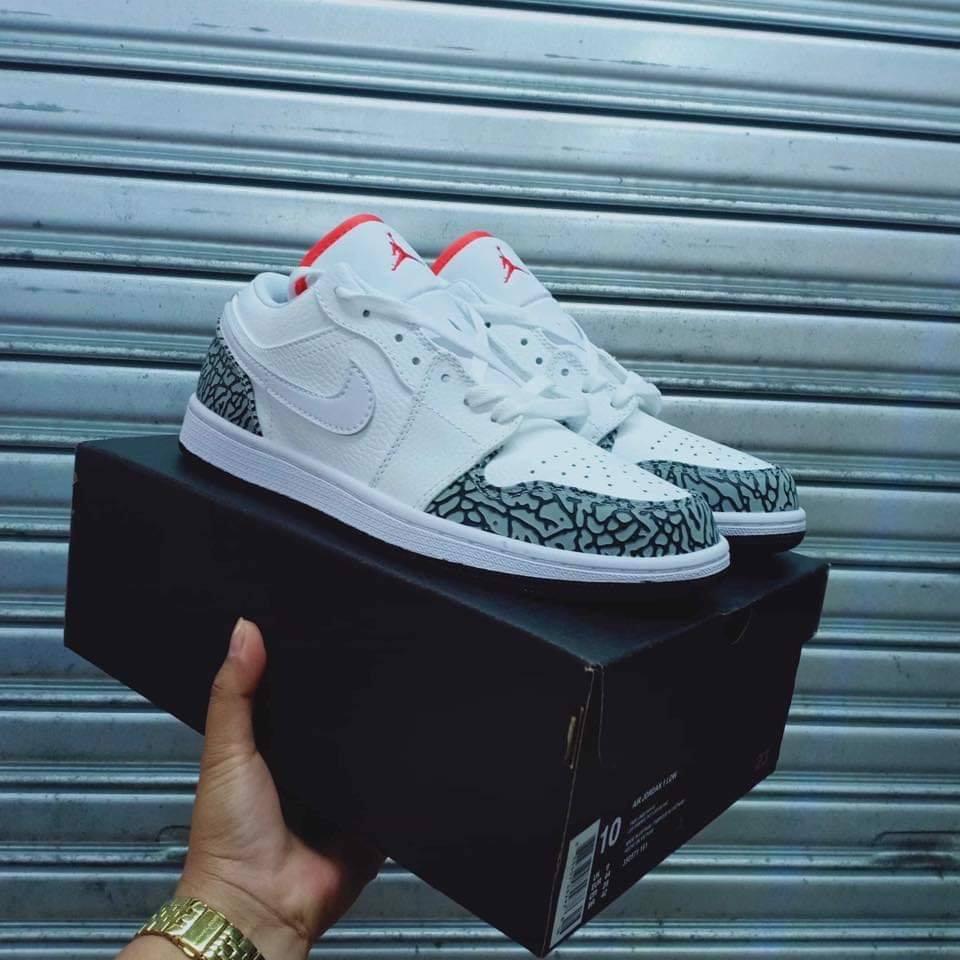 air jordan 1 phat low black cement