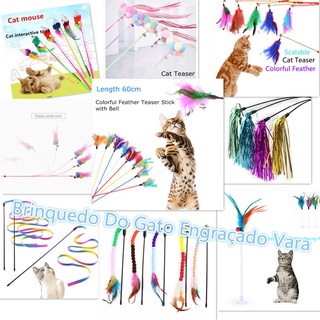 9 models Funny Cat Toy Stick Cat With Small Feathers Bell Playing Rod Pet Toys Product Random Color