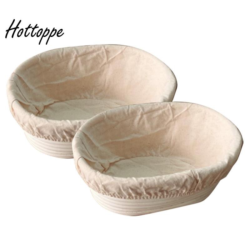 2 Pcs 12 Inch Bread Rattan Basket Liner Round Oval Fruit Tray Dough