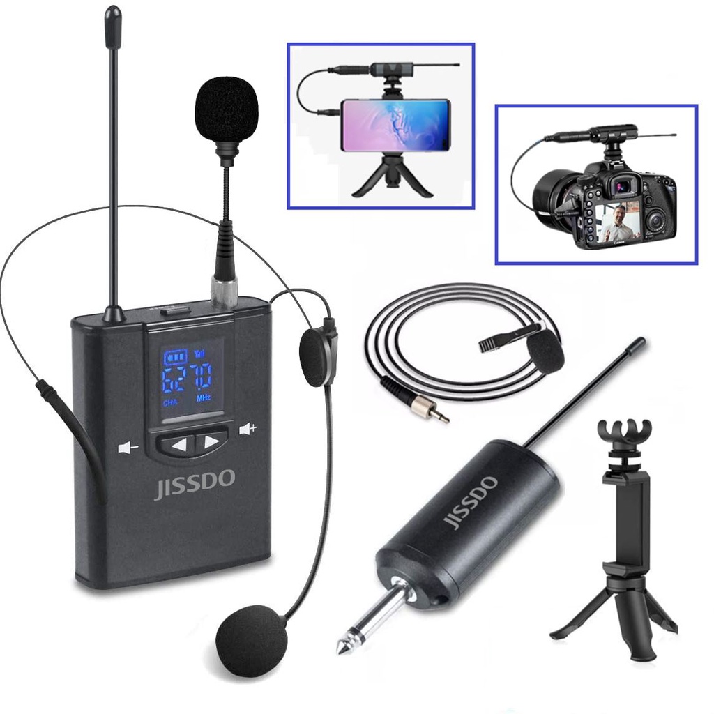 JISSDO Multifunction Wireless Microphone System Headset Handheld