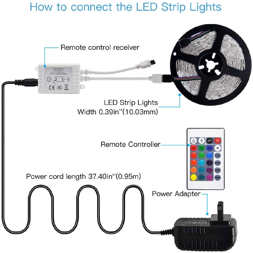 Led Strip Lights L8star Color Changing Rope Lights 16 4ft Smd 5050 Rgb Light Strips With Bluetooth Controller Sync To Music Apply For Tv Bedroom Party And Home Decoration 16 4ft Philipes