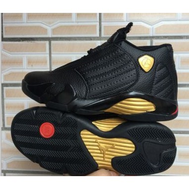 jordan 14 black and gold