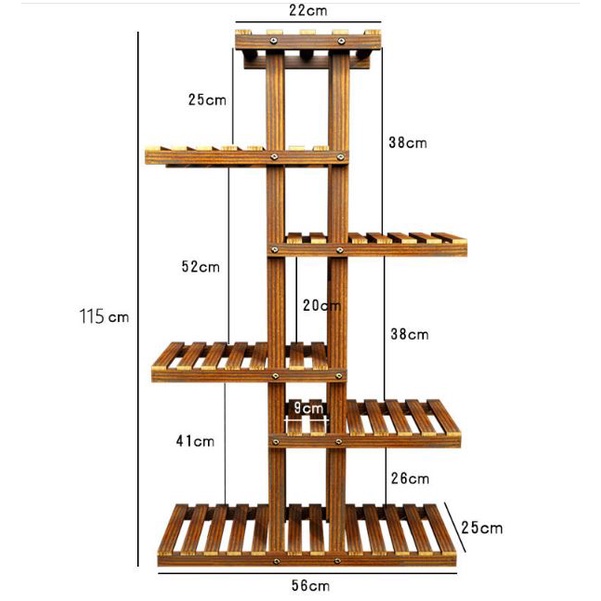 Bamboo Plant Rack 6 layers 56*25*115cm (Wood) | Shopee Philippines