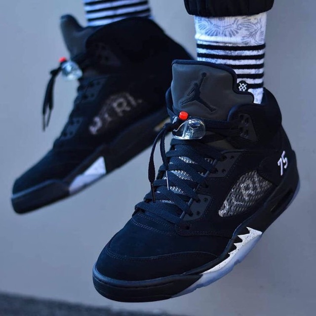 Air Jordan 5 Black X Psg Shopee Philippines