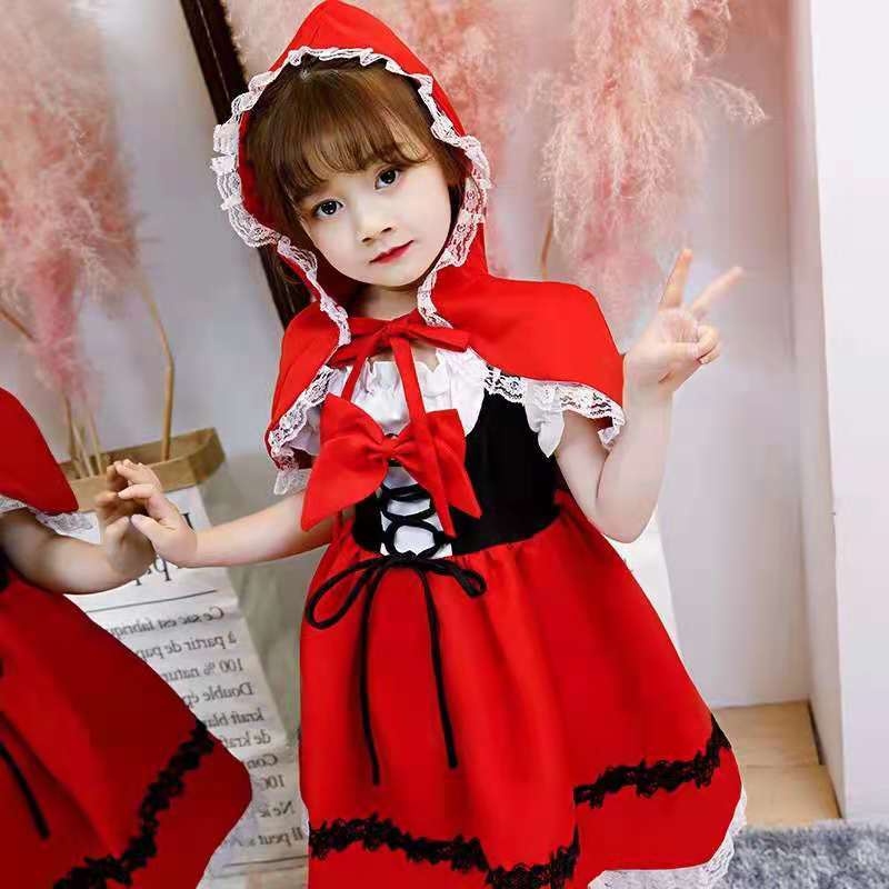 Halloween Children's Costume Girls Little Red Riding Hood