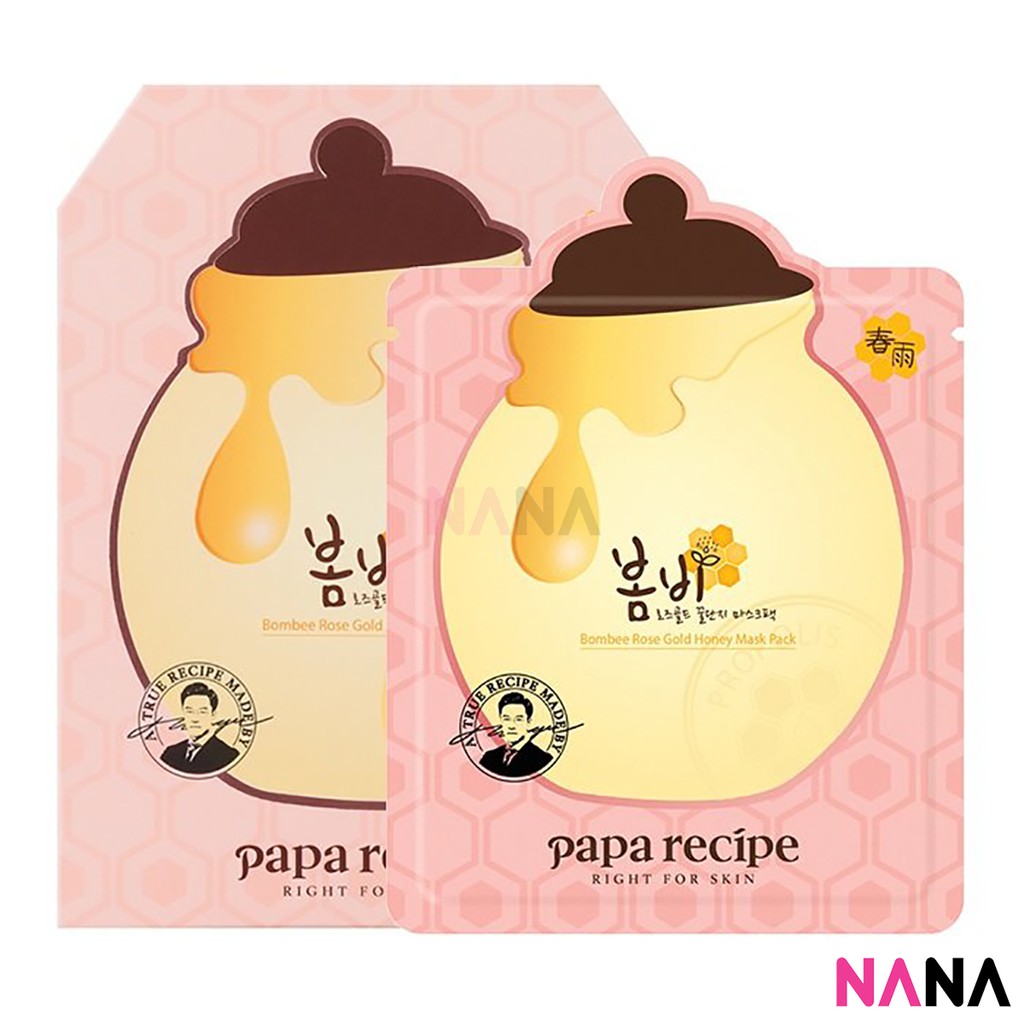 Papa Recipe Bombee Rose Gold Honey Mask (10 Sheets) Shopee Philippines