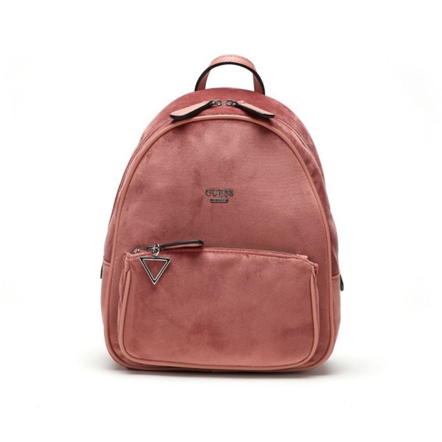 guess velvet backpack