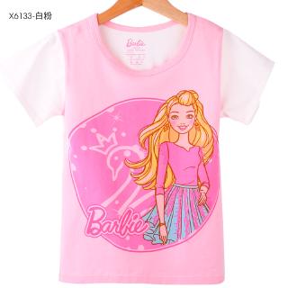 Barbie Girls T Shirt Cotton Summer Children S Short Sleeved 2020 New Children S Clothing Baby Summer Shopee Philippines - barbie t shirt roblox