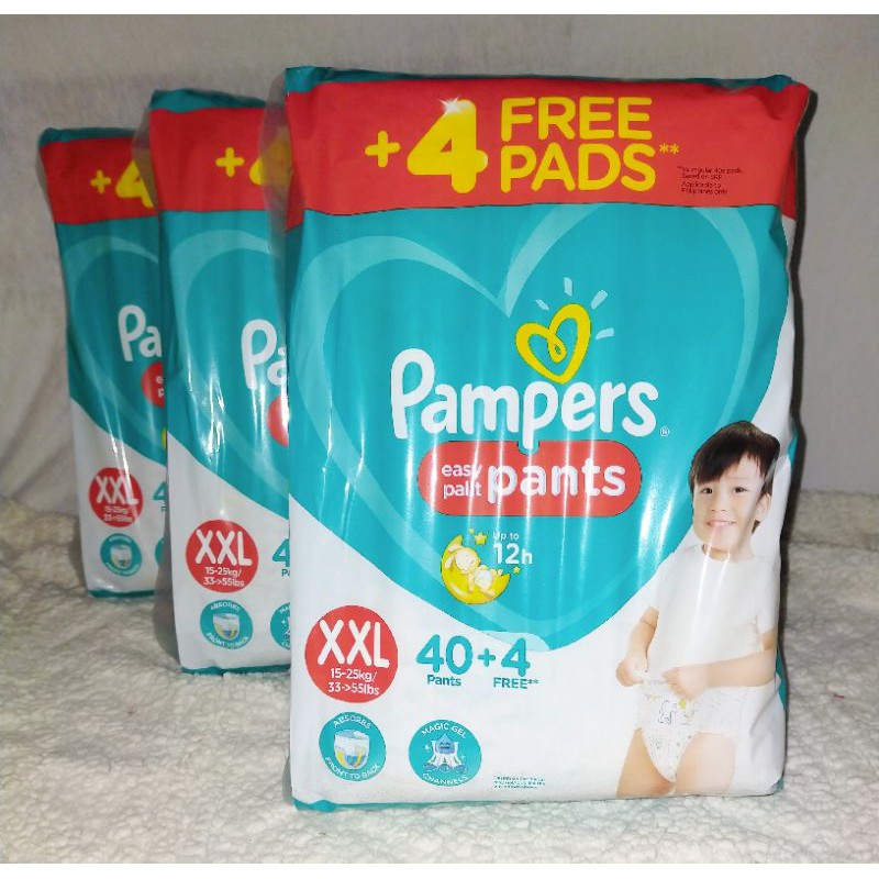 PAMPERS Baby Dry Pants XXL (40 pcs x 3 pack (120pcs) Plus free 12 pc
