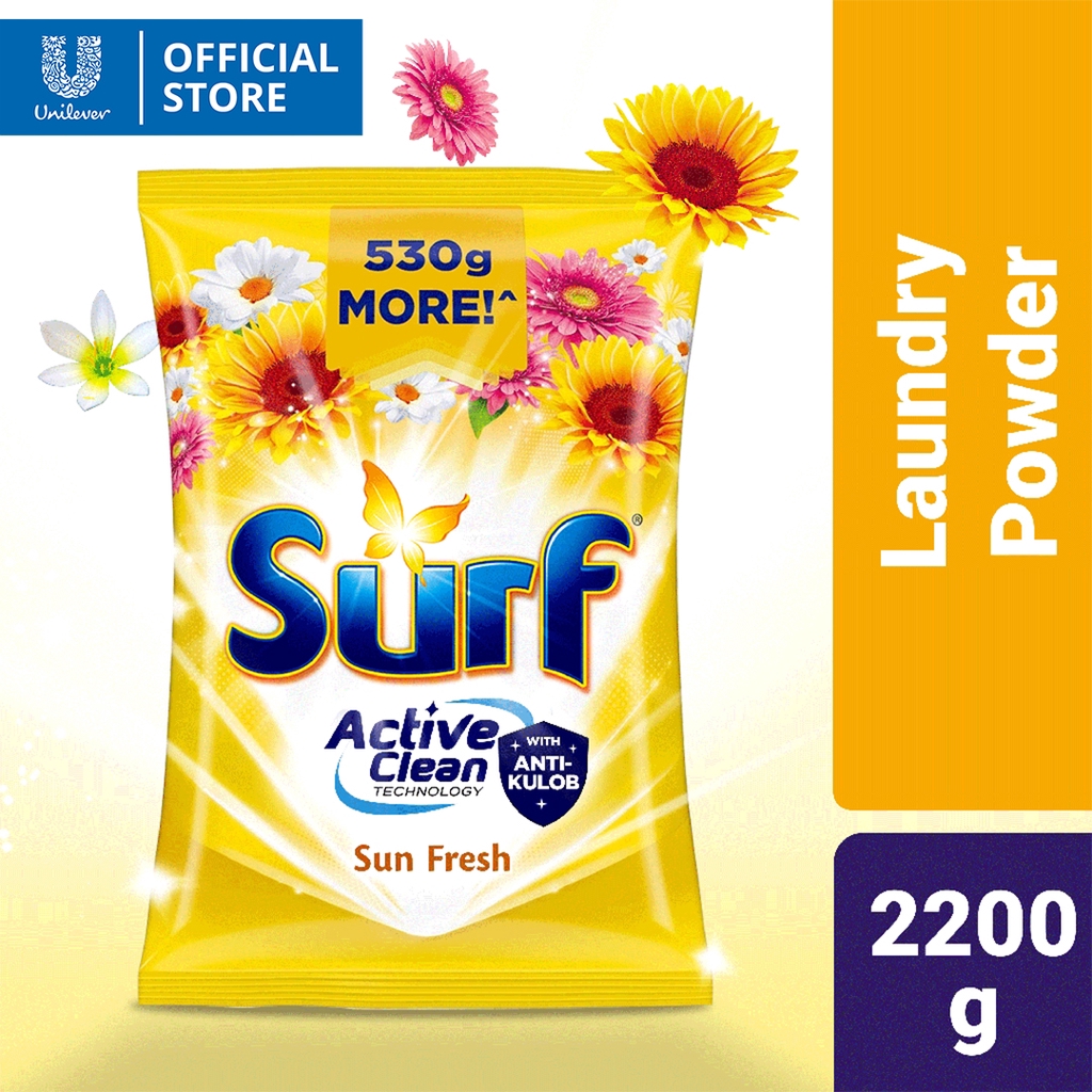 Surf Sun Fresh Laundry Powder Detergent 2.2kg Pouch Shopee Philippines