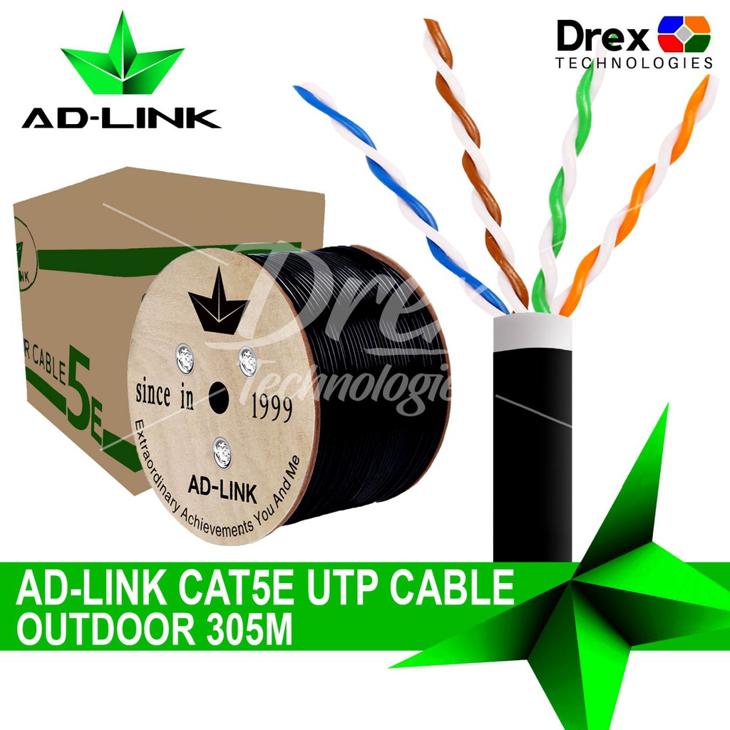 305m Adlink Outdoor UTP Cable Cat5E Cat 5E UTP Cable High Quality UTP