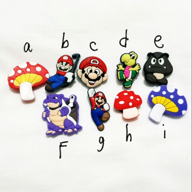 mario croc charms