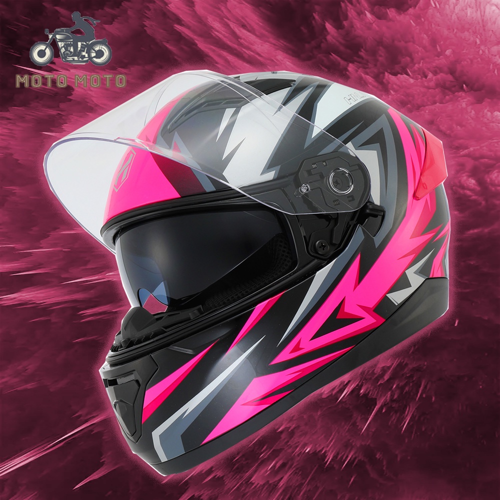 HNJ 983 W D Motorcycle Full Face Helmet With BuiltIn Sunglasses