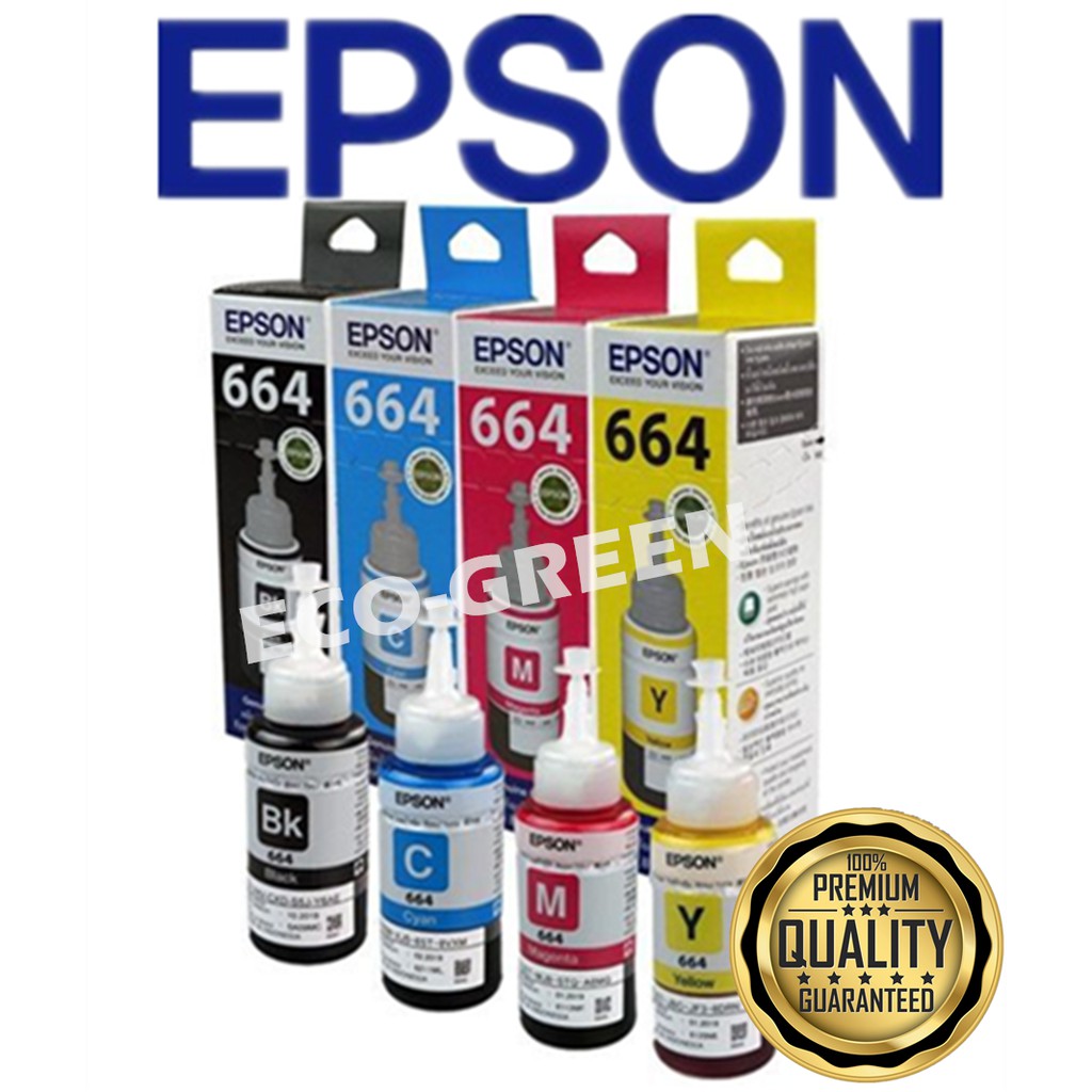 Epson Genuine Bottle Ink Set 70ml T664 CMYK epson ink FOR L120 L210 L360 L220 Shopee Philippines
