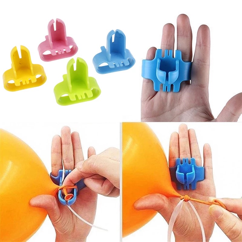 D197 (1PC) Balloon Easy Knotter Knot Tying Tool Plastic Reusable Tie Knotting for Balloons