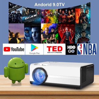 （Hot Sale）1080P Full HD WIFI LCD home mini projector smart Android portable projector Netflix