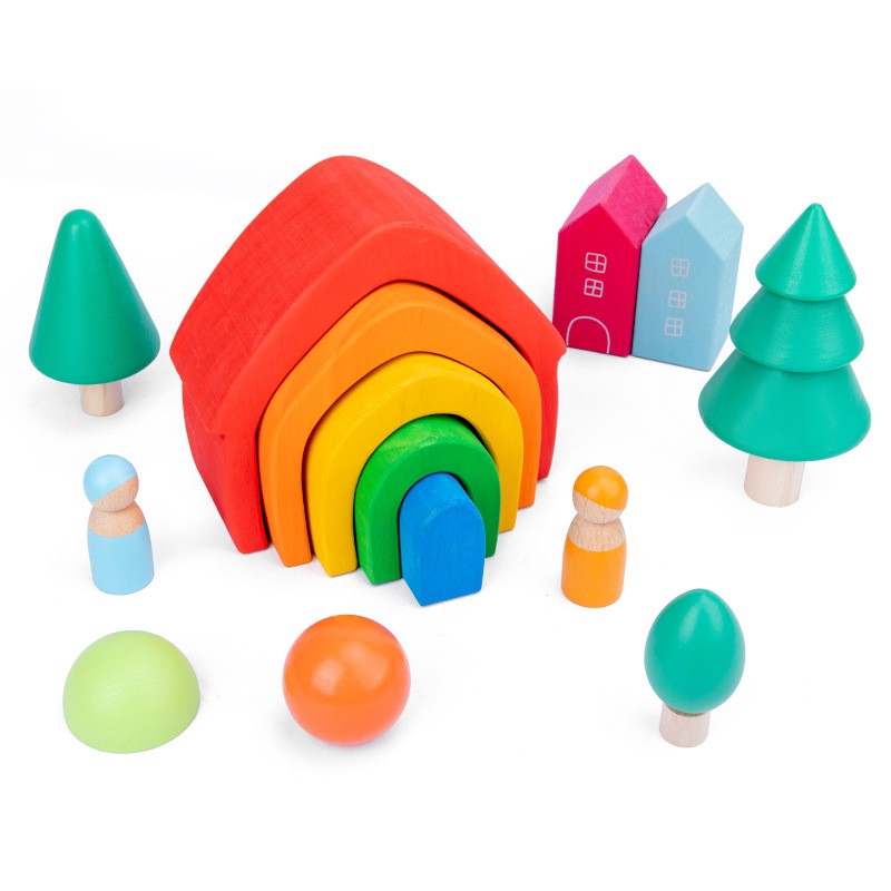 baby wooden rainbow