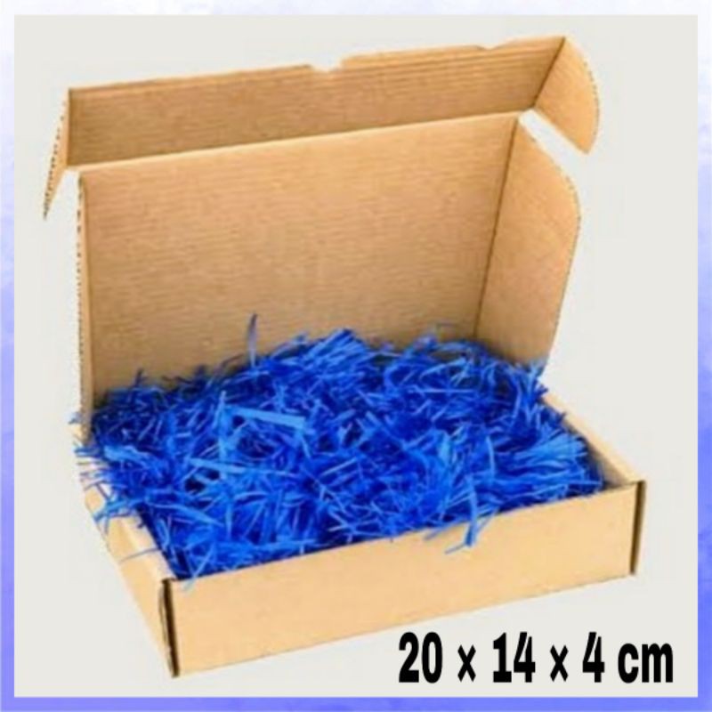 Box Packaging with Fillers Kraft Corrugated Box & Mini Box Shredded Paper Fillers Box