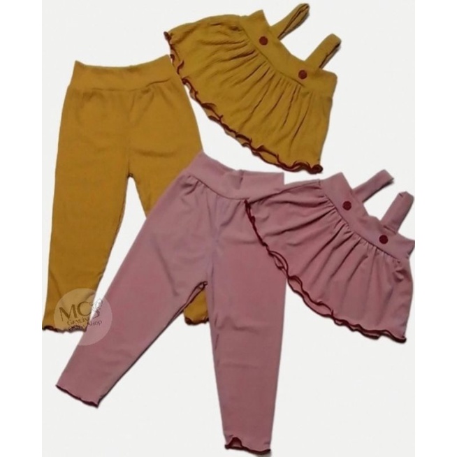 CRISSA LETTUCE DESIGN CROPTOP WITH PANTS FOR GIRLS 2 TO 3 YEARS OLD