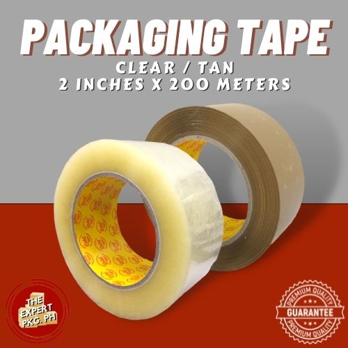 Packaging Tape 200 meters (L) Clear | Tan 2 inches (W) GoldTape ...