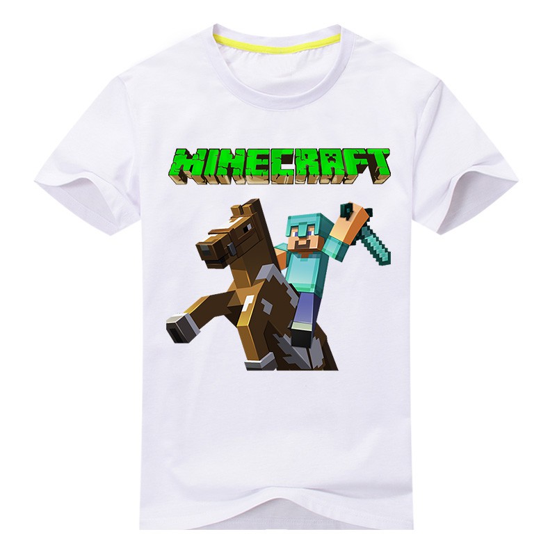 Kids Fashion Minecraft Clothes Boy Girl S T Shirt Games Print Tops - cotton minecraft cartoon roblox childrens clothing casual our world boys girls five nights at